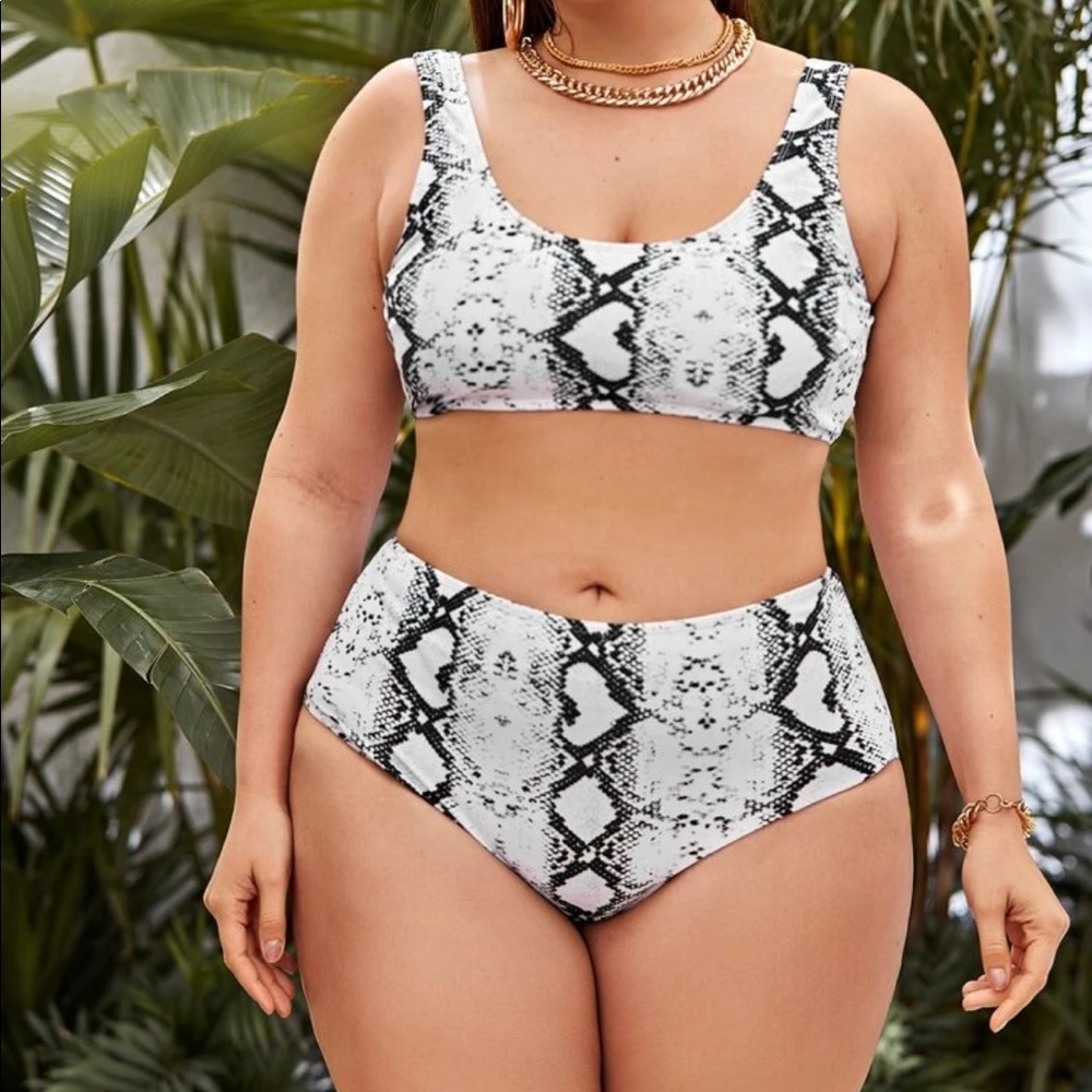 NWT White snakeskin bikini. Never tried on.
